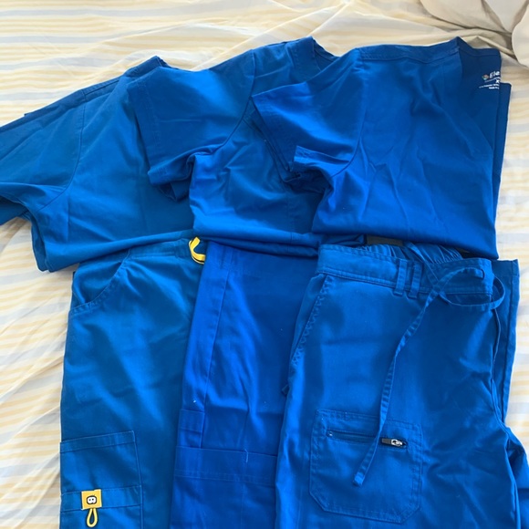 Blue Scrubs! Matching & NWOT (3 pairs) - Picture 1 of 11